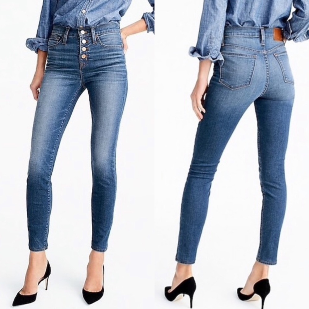 J. Crew Jeans Lookout High Rise Skinny Button Fly